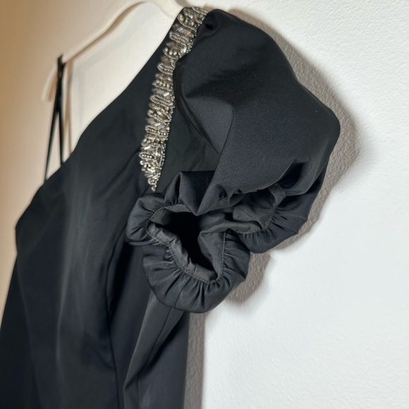 AIDAN MATTOX One-Shoulder Beaded Midi Dress - Picture 14 of 15